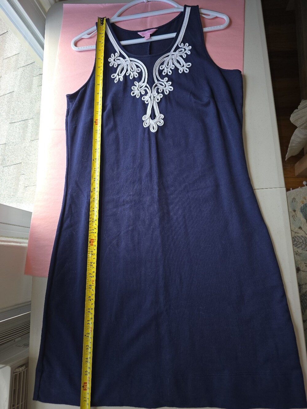 Lily Pulitzer Navy Blue Knit Sleeveless Dress L - Picture 7 of 8